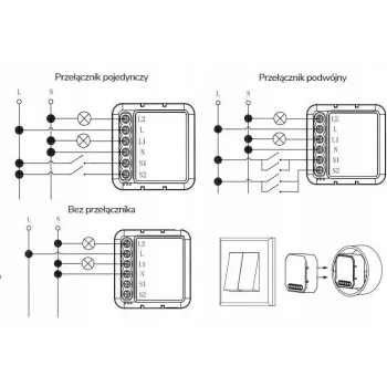 OXT Mini Smart himmenninmoduuli 2 kanavaa WiFi TUYA T226