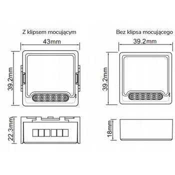 OXT Mini Smart himmenninmoduuli 2 kanavaa WiFi TUYA T226