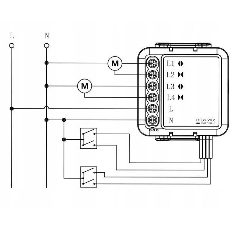OXT T228 Mini WiFi rullaverho-ohjain 2-kanava Tuya Smart