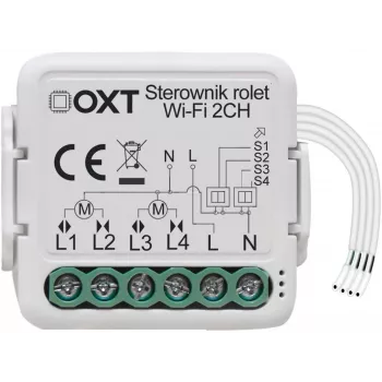 OXT T228 Mini WiFi rullaverho-ohjain 2-kanava Tuya Smart