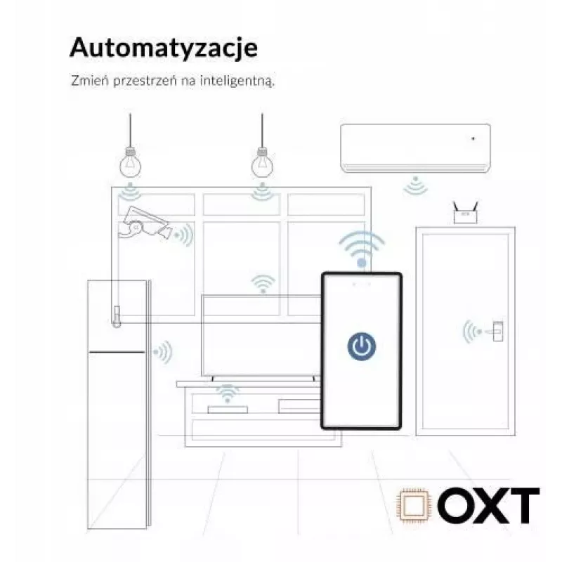 OXT T220P Wi-Fi-relemoduuli, 1 piiri, 16 A, energiamittaus, Tuya