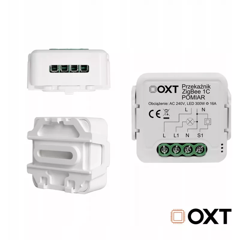 OXT T260P 1-kanava 16A Smart-relemoduuli tehonvalvonnalla, ZigBee 3.0, Tuya-yhteensopiva