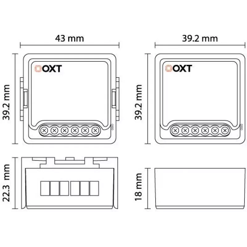 OXT T260P 1-kanava 16A Smart-relemoduuli tehonvalvonnalla, ZigBee 3.0, Tuya-yhteensopiva