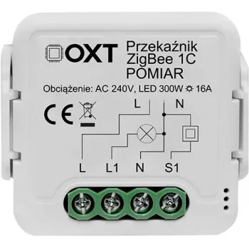 OXT T260P 1-kanava 16A Smart-relemoduuli tehonvalvonnalla, ZigBee 3.0, Tuya-yhteensopiva