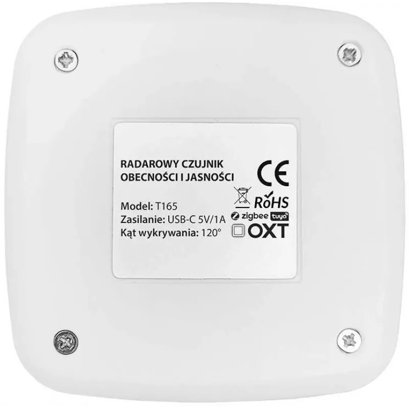 OXT T165 USB ZigBee Tuya millimetriaaltotutka läsnäolo- ja kirkkausanturi
