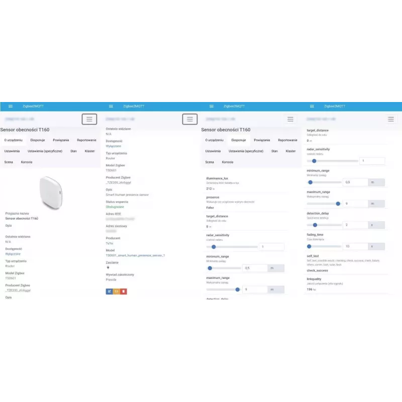 OXT T160 mmWave-tutka läsnäolo- & kirkkausanturi 230V ZigBee Tuya