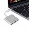 ZENWIRE BYL-2008N 3-in-1 MHL-keskitin USB-C–HDMI 4K-sovitin, Space Gray