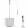 ZENWIRE BYL-2008N 3-in-1 MHL-keskitin USB-C–HDMI 4K-sovitin, Space Gray
