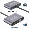 ZENWIRE USB-C-moniporttisovitin keskitin 4-in-1 HDMI 4K VGA USB-A Space Gray BYL-2310