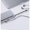 ZENWIRE USB-C-keskitin sovitin 12-in-1 telakointiasema 2x HDMI 4K Ethernet RJ45 USB 3.0 BYL-2211