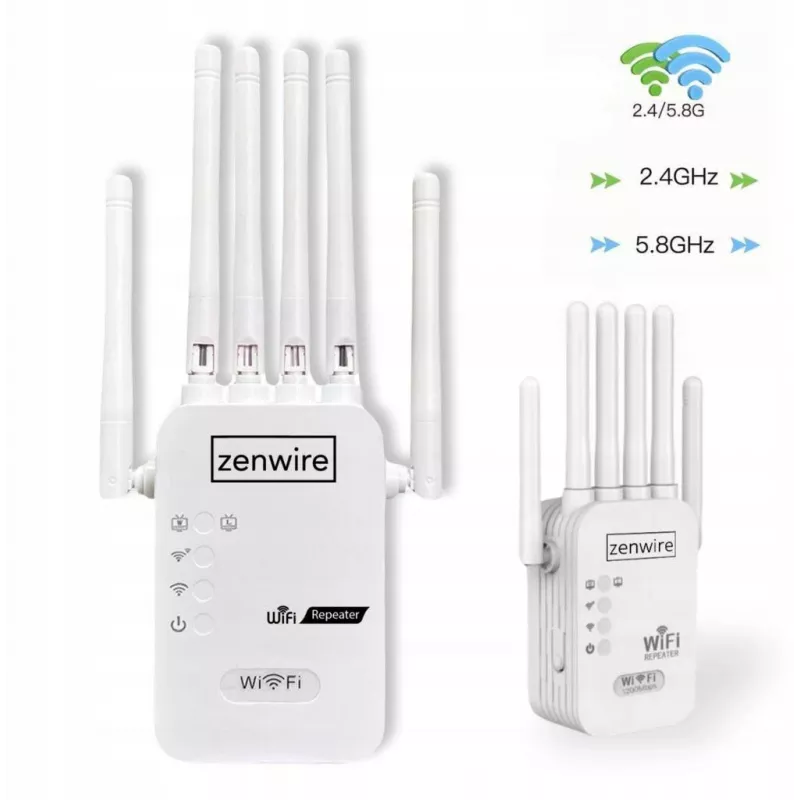 Zenwire WD-R1201U ulkokäyttöön WiFi 5 toistin/tukiasema 1200 Mbps