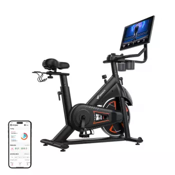 MERACH MR-S36B3 kuntopyörä - magneettinen pystyasentoinen pyörä Bluetoothilla, LCD-näytöllä, hihnavetolla, 6 kg vauhtipyörä, max. käyttäjän paino 120 kg