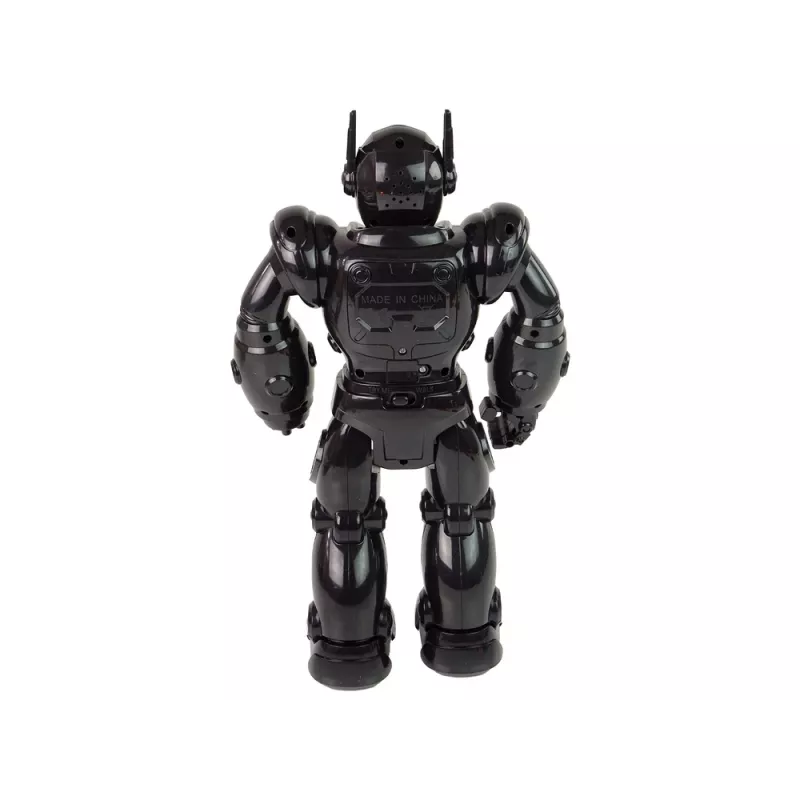 LEAN TOYS interaktiivinen robotti kävelytoiminnolla, äänellä ja valolla, musta