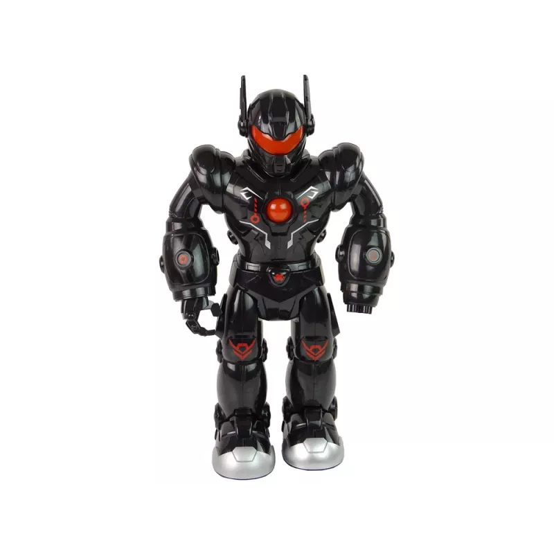 LEAN TOYS interaktiivinen robotti kävelytoiminnolla, äänellä ja valolla, musta