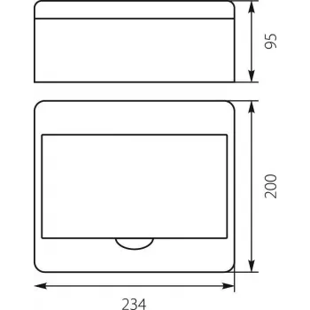 Jakokeskus RN-8 Fala 7.2 pinta-asennettava IP40 200x234x95mm valkoinen (N+PE) Elektro-Plast Opatówek