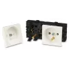 JAVEL kaksoispistorasia 2M valkoinen 16A 250V uppoasennus