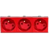 JAVEL kolmoispistorasia Schuko lapsisuojalla, 3 moduulia, valkoinen, uppoasennus