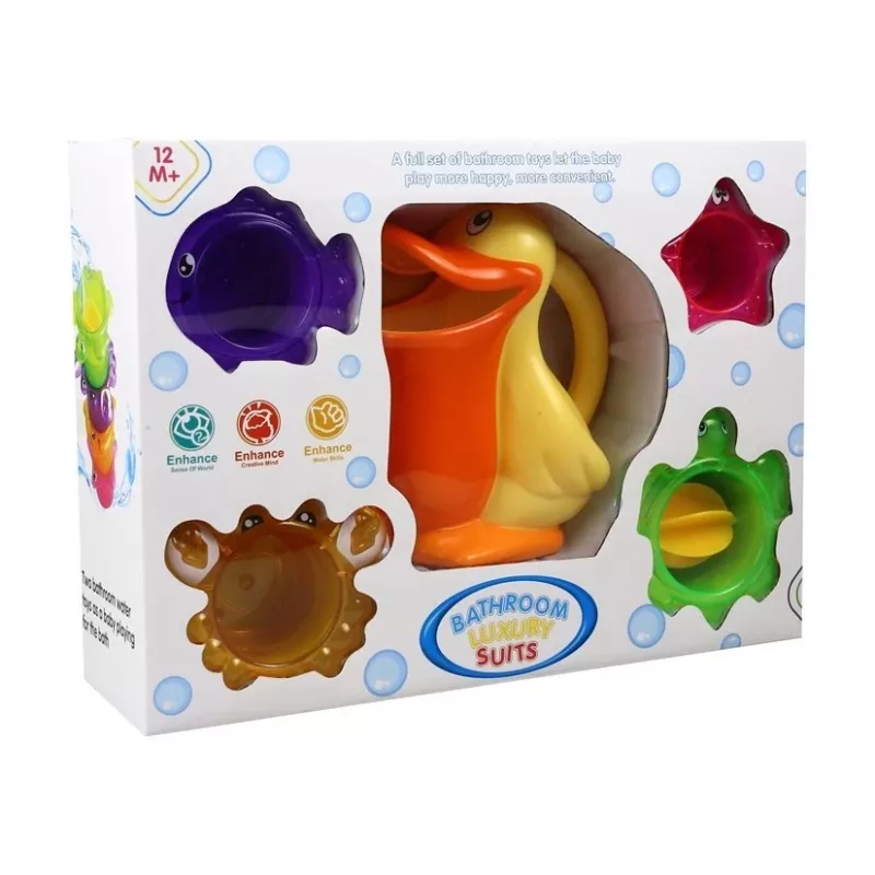 LEAN TOYS pelikaani kuvioilla kylpyyn