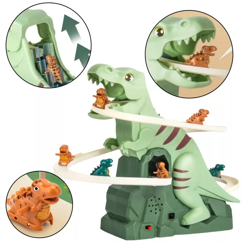 LEAN TOYS rata liuku dinosaurus kiipeily valot äänet