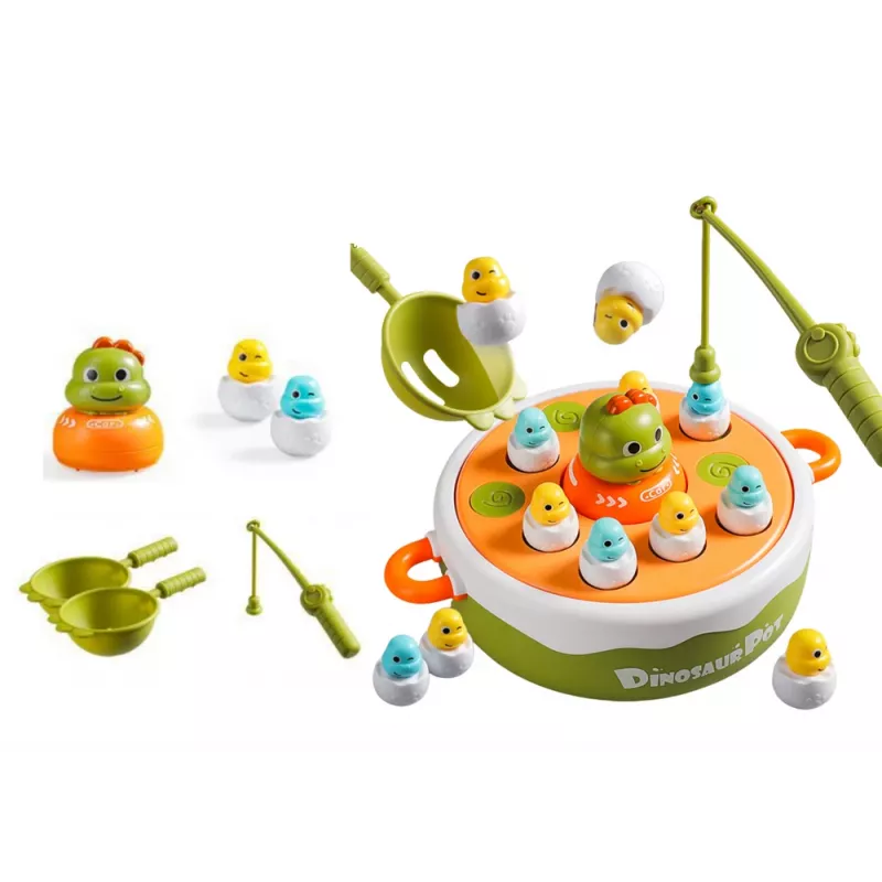 LEAN TOYS peli dinosaurukset onkivavat tarvikkeet puu vihreä