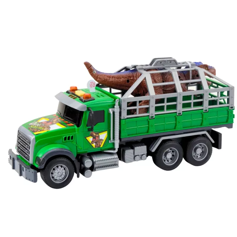LEAN TOYS dinosaurus kuljetus kuorma-auto hahmoilla, valoilla ja äänillä, vihreä