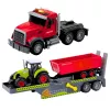 LEAN TOYS setti kuorma-auto traktori perävaunulla valot ja äänet punainen
