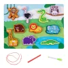 LEAN TOYS puupalapeli magneetit nauhapeli eläimet