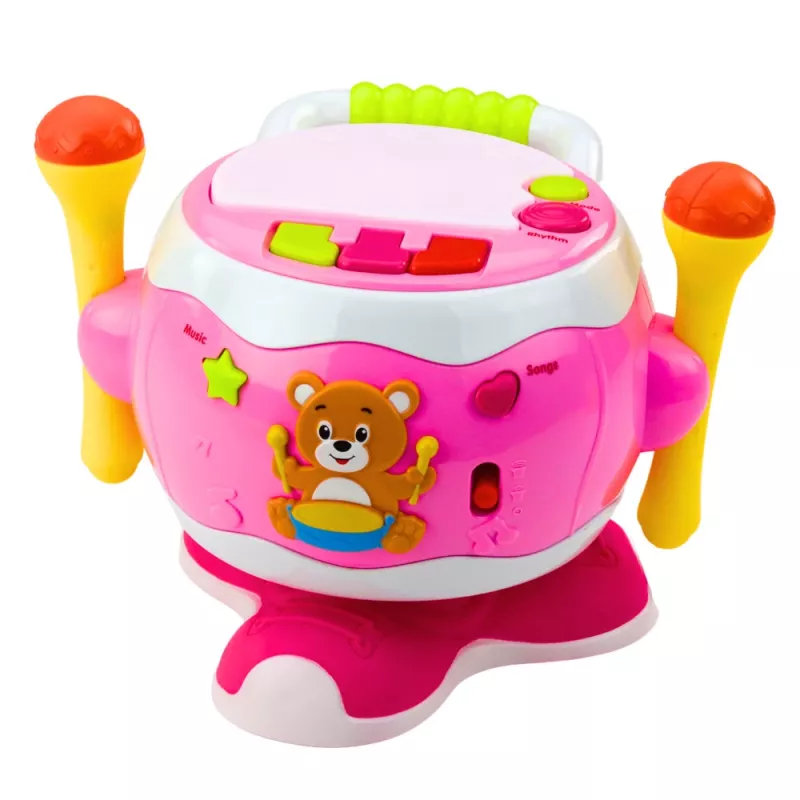 LEAN TOYS vauvarumpu musiikillinen interaktiivinen valot äänet pinkki