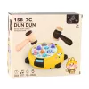 LEAN TOYS Whack-A-Mole taitopeli kahdella vasaralla, kissanpentu keltainen ruskea