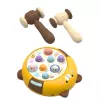 LEAN TOYS Whack-A-Mole taitopeli kahdella vasaralla, kissanpentu keltainen ruskea
