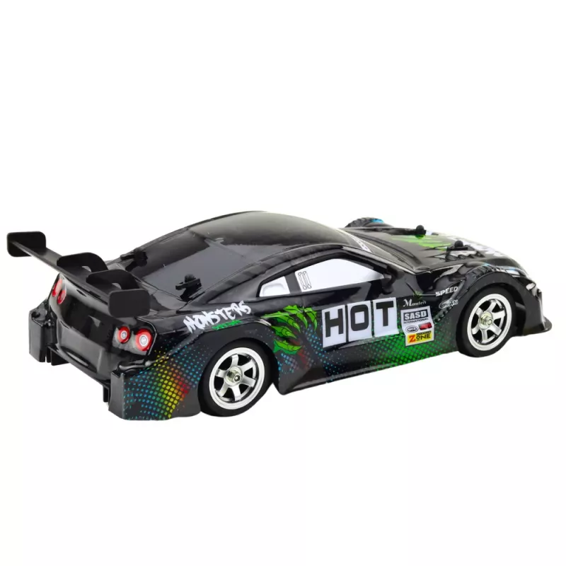 LEAN TOYS drift-auto RC musta vihreä 30km/h 1:16