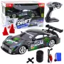 LEAN TOYS drift-auto RC musta vihreä 30km/h 1:16