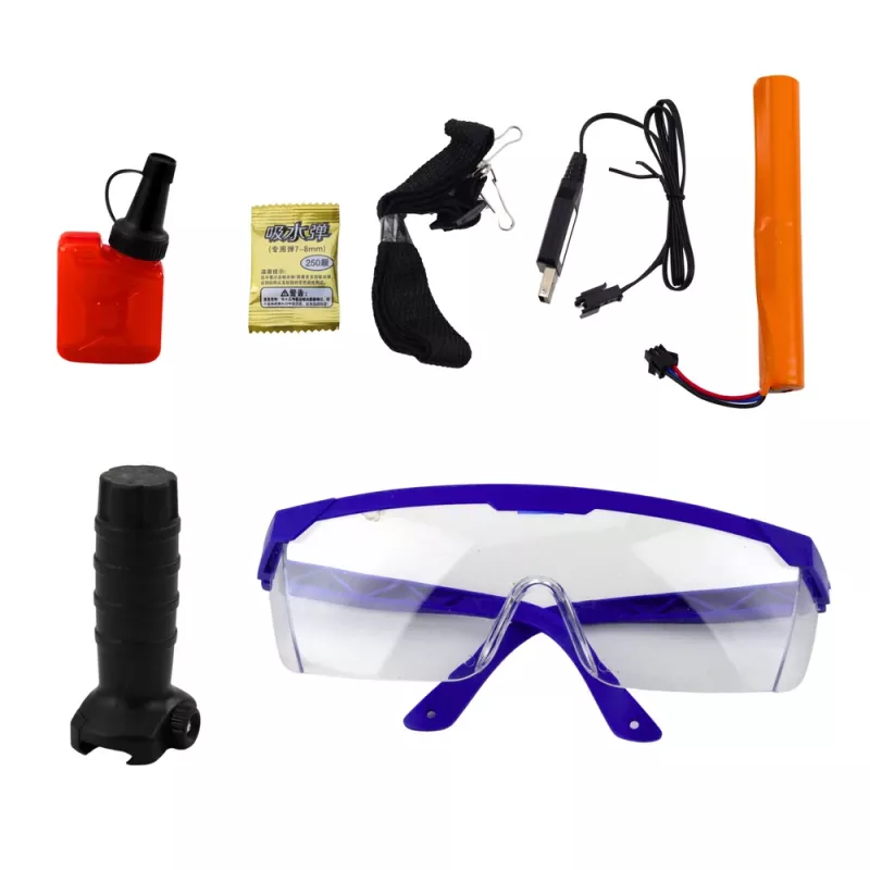 LEAN TOYS rynnäkkökivääri vesipalloille hydrogeeli tähtäyslasit musta 86cm