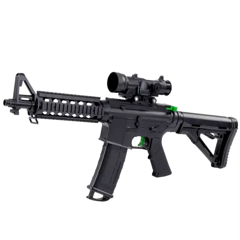 LEAN TOYS rynnäkkökivääri vesipalloille hydrogeeli tähtäyslasit musta 86cm