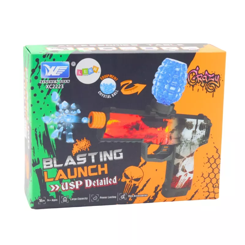 LEAN TOYS automaattinen vesigeelipallopistooli Skull