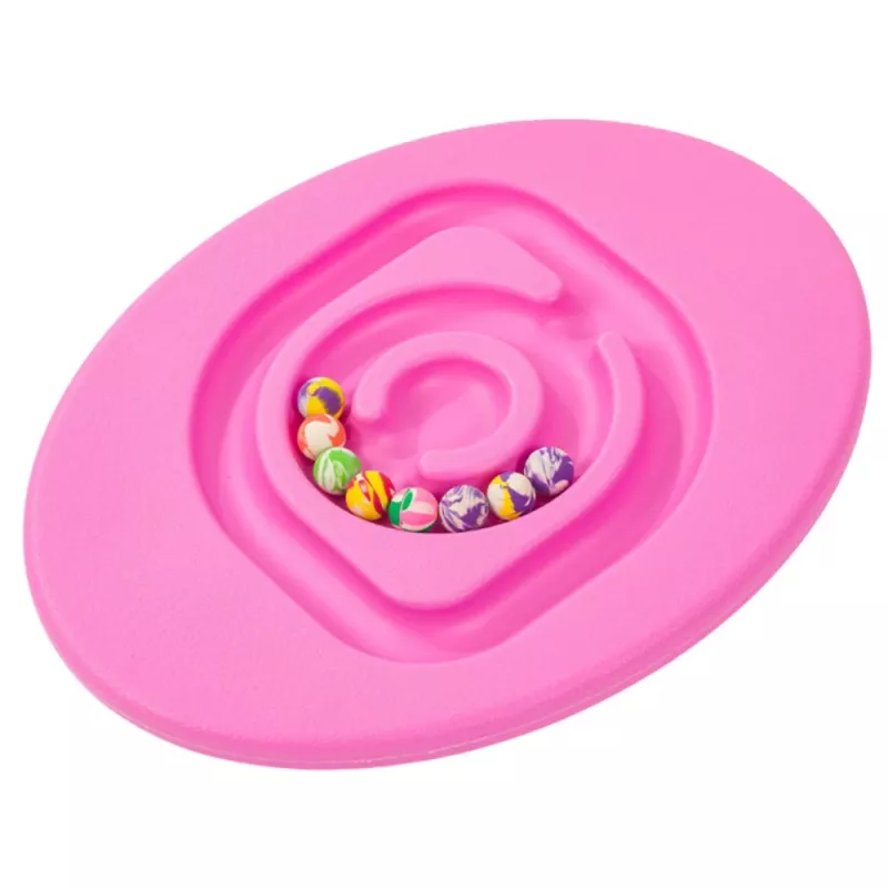 LEAN TOYS sensorinen tasapainolauta lapsille kumipalloilla 5 kpl pinkki