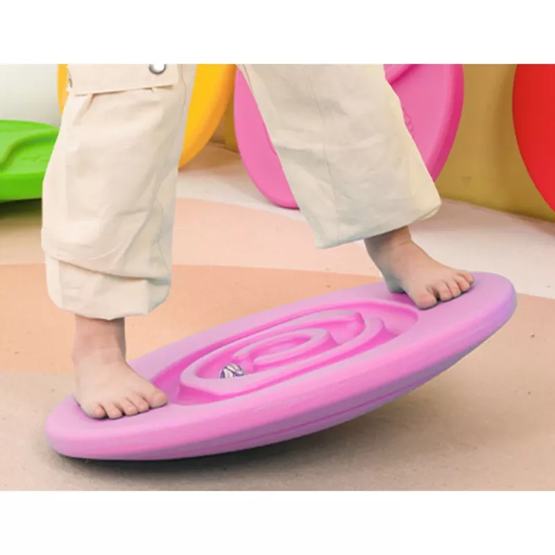 LEAN TOYS sensorinen tasapainolauta lapsille kumipalloilla 5 kpl pinkki