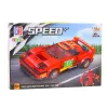 LEAN TOYS rakennuspalikat auto robotti 2in1 punainen veto 329 osaa