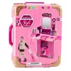 LEAN TOYS meikkipöytäsarja laukussa 2-in-1 pinkki