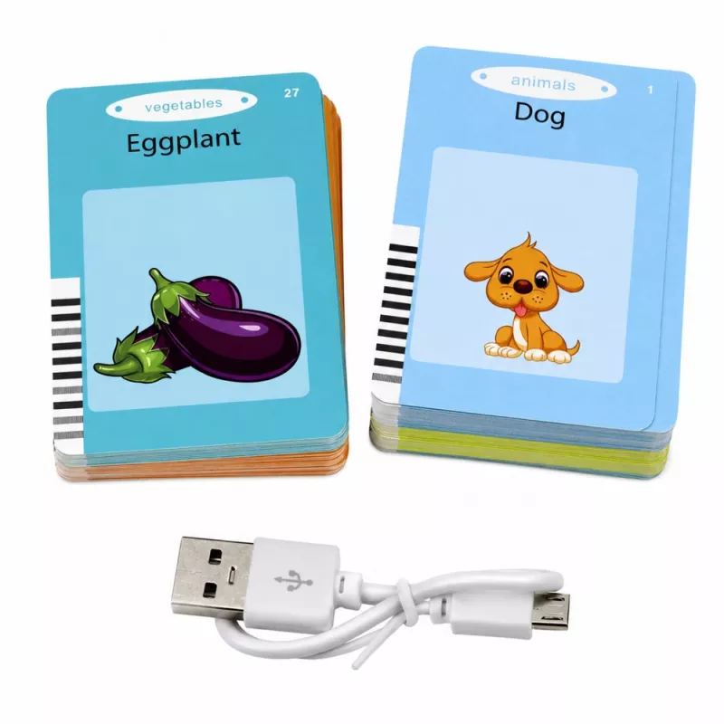 LEAN TOYS englannin sanakorttien lukulaite oppimislelu sininen