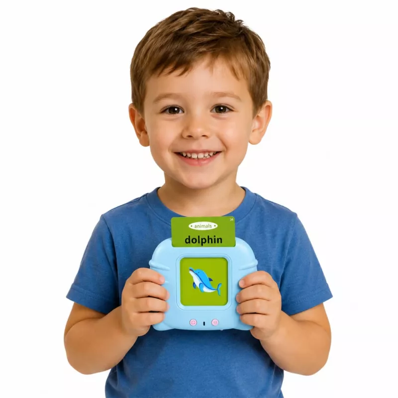 LEAN TOYS englannin sanakorttien lukulaite oppimislelu sininen