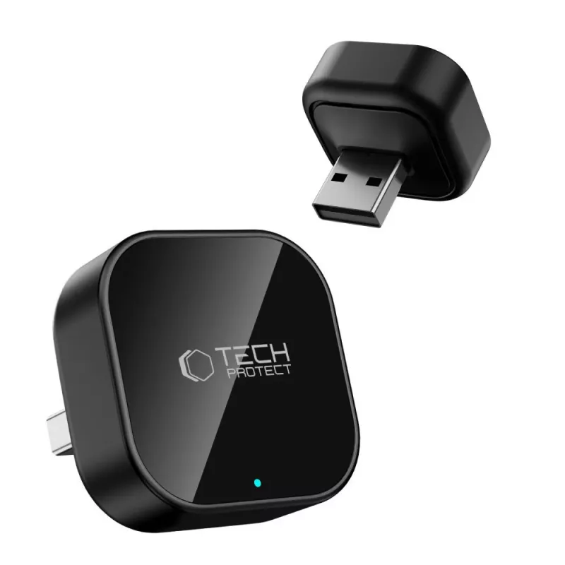 TECH-PROTECT ULTRABOOST CA01 Apple CarPlay / Android Auto -adapteri USB Bluetooth 5.4 mattamusta