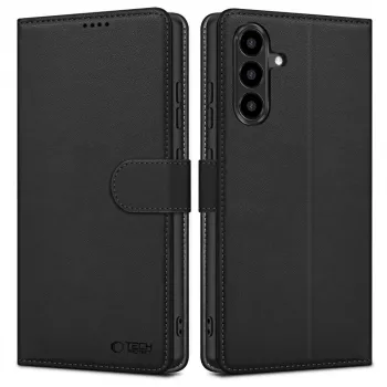 Tech-Protect lompakkokotelo Samsung Galaxy A56 5G, mattamusta