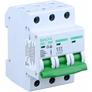 GACIA SB6L B 3P 20A miniatyyrikatkaisija, 6kA, B-laukaisukäyrä, 3-napainen, 20A