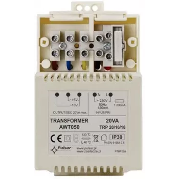Pulsar AWT050 TRP rengassydänmuuntaja 20VA 16V/18V