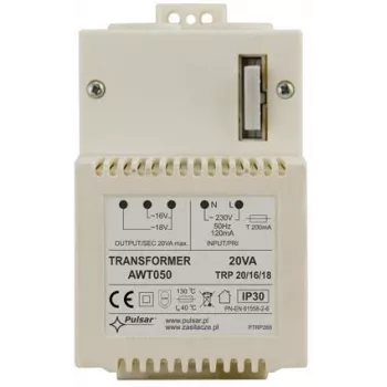 Pulsar AWT050 TRP rengassydänmuuntaja 20VA 16V/18V
