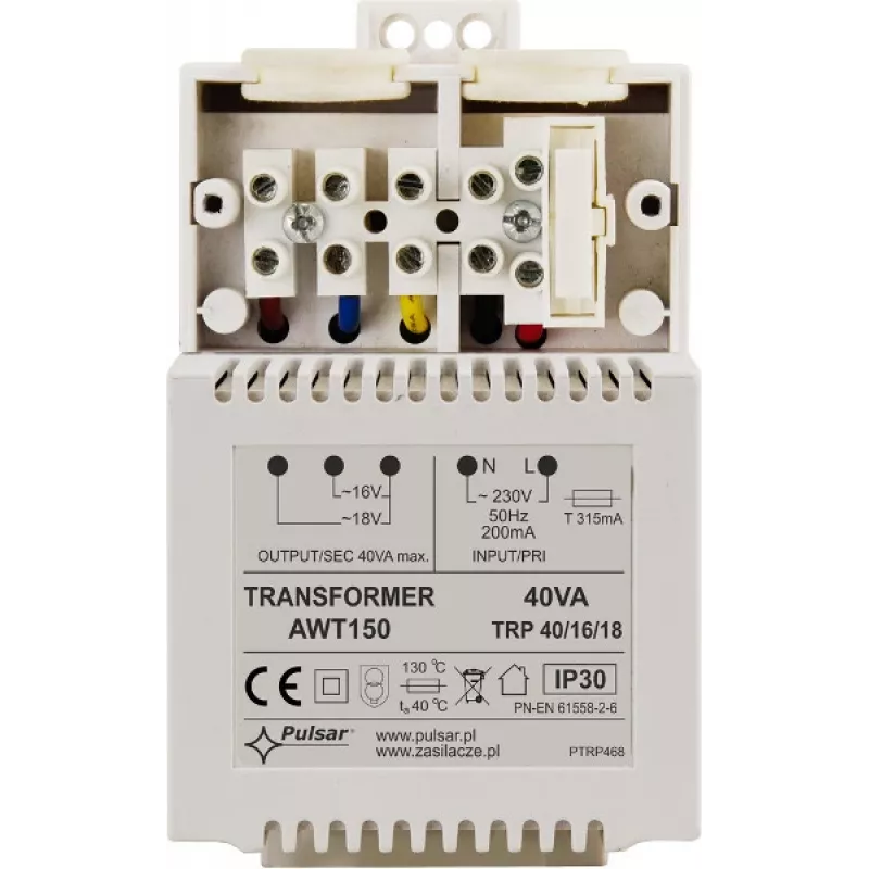 Pulsar AWT150 40VA 16V/18V AC virtamuuntaja