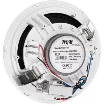 HQM HQM-SO616 6W kattokaiutin - 100V linja, 6,5 tuuman elementti, valkoinen