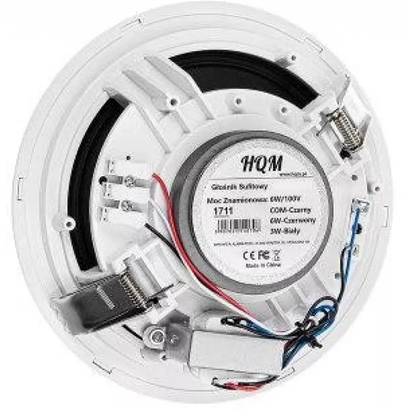 HQM HQM-SO616 6W kattokaiutin - 100V linja, 6,5 tuuman elementti, valkoinen