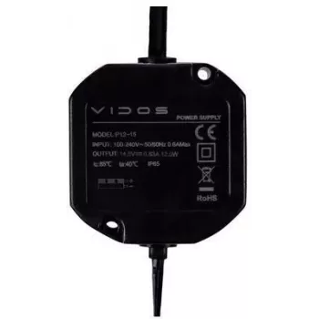 VIDOS P12/15 virtalähde 12V 1,5A DIN-kisko